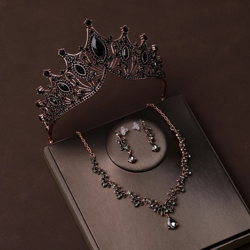 Luxury Crystal Bridal Jewellery Set - Tiara, Necklace & Earrings