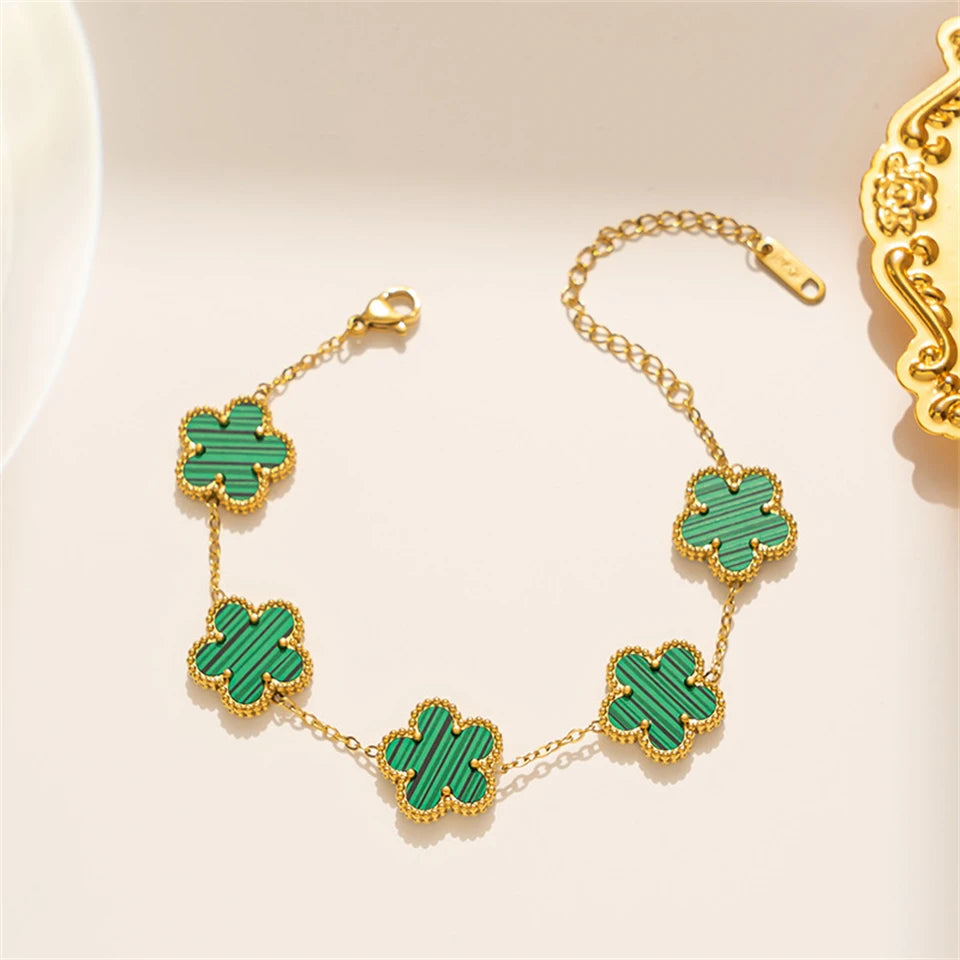 Luxury Five-Leaf Clover Bracelet