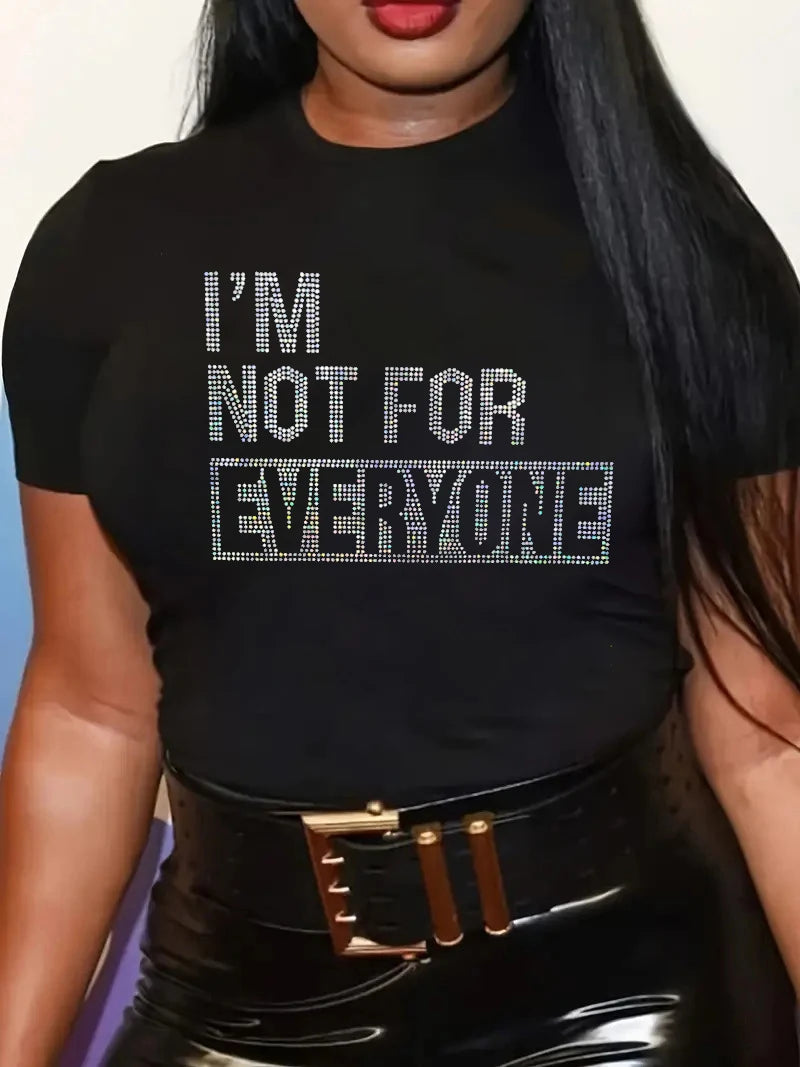 Fashionable Plus Size Sequined T-Shirt