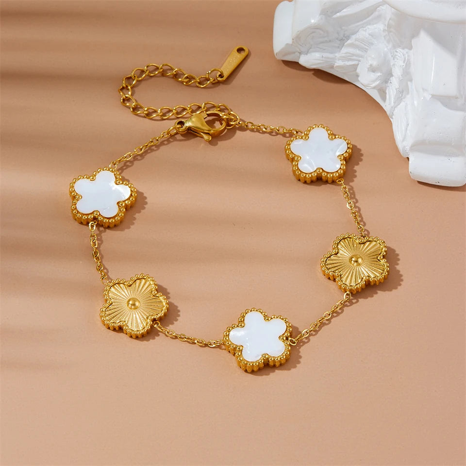 Luxury Five-Leaf Clover Bracelet