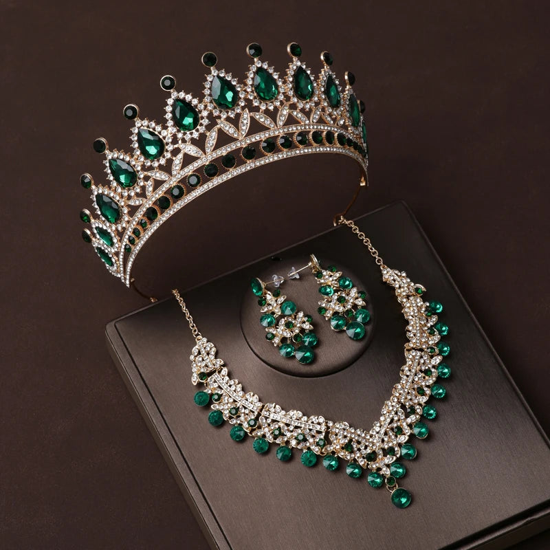 Luxury Crystal Bridal Jewellery Set - Tiara, Necklace & Earrings