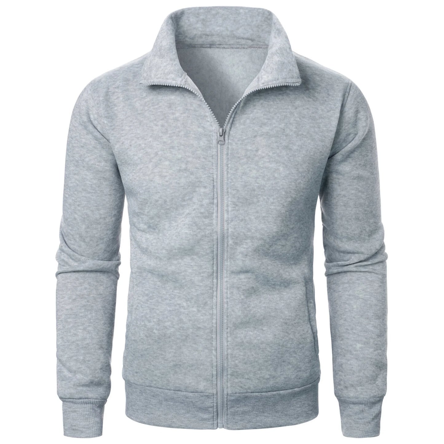 Casual Zipper Hoodie Stand Collar Coat