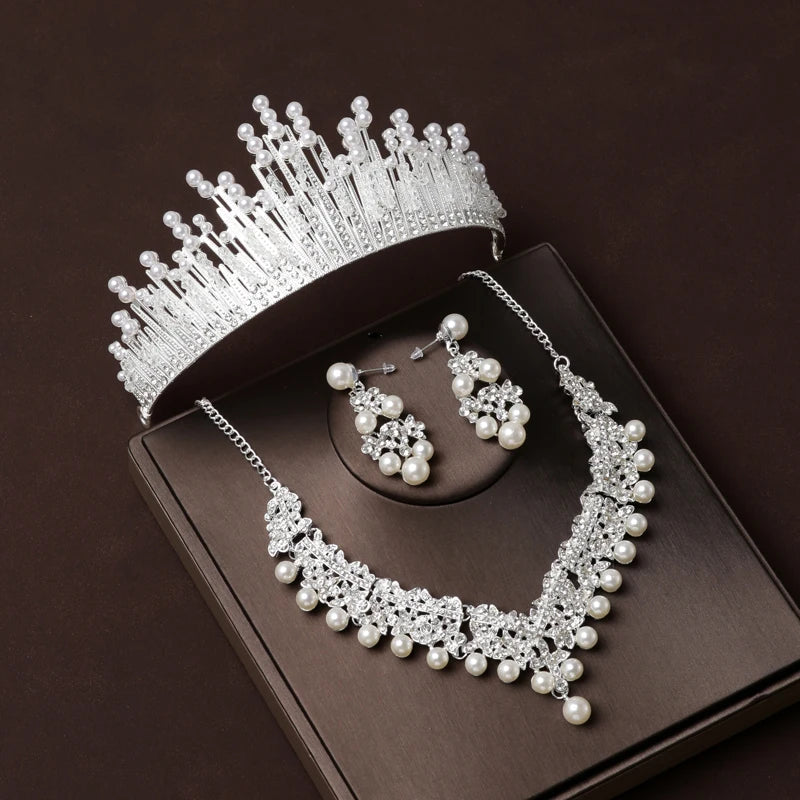 Luxury Crystal Bridal Jewellery Set - Tiara, Necklace & Earrings