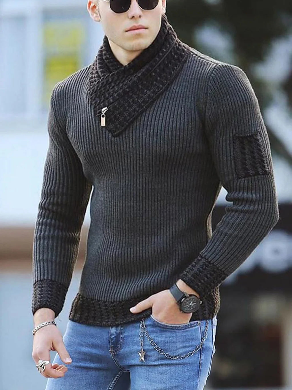 Warm Knitted Turtleneck Pullover