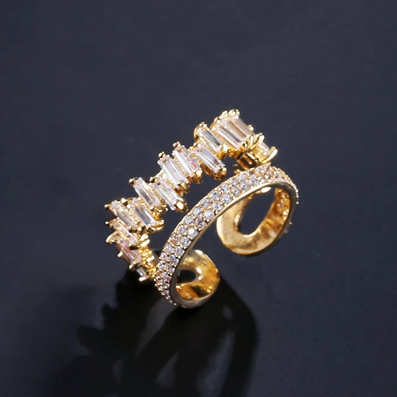 Cross Adjustable Zirconia Ring