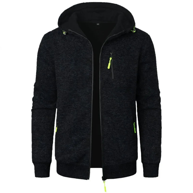 Long Sleeve Zipper Hoodie Coat